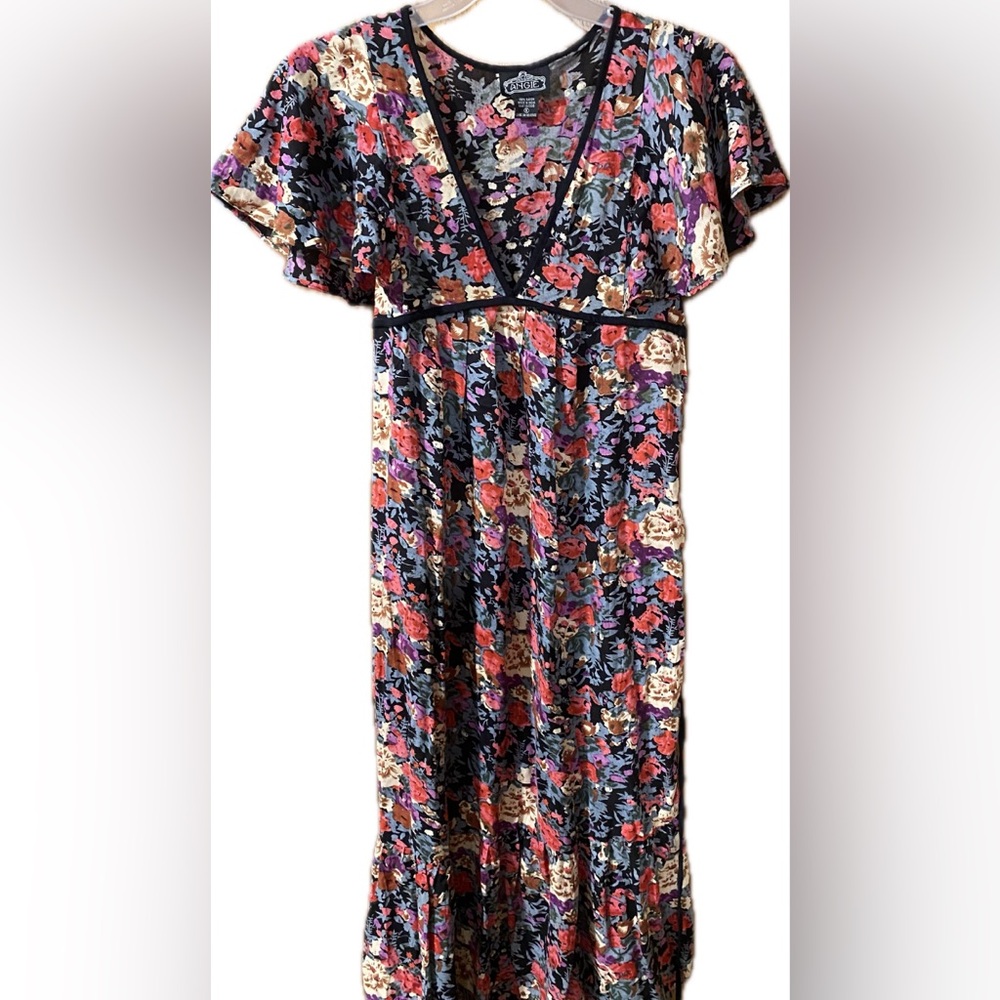 Angie Floral Print Maxi Dress